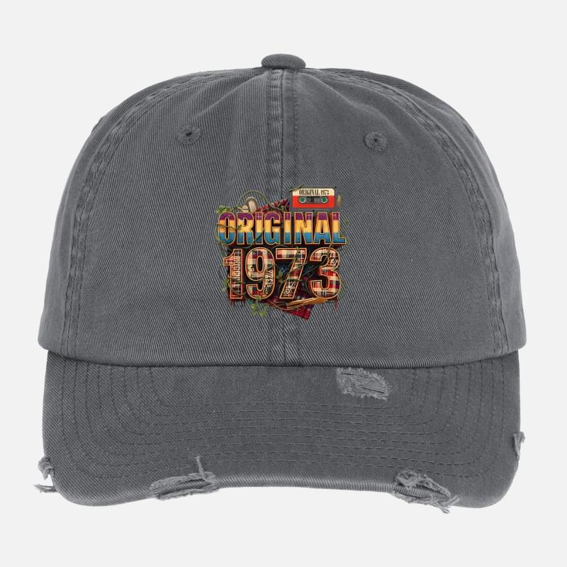 Original 1973 Retro-Collage Flexfit Vintage Destroyed Cap