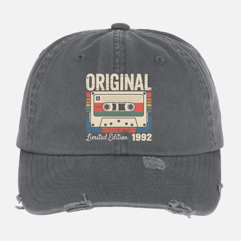 34th Anniversary - Vintage Gift 1992 Flexfit Vintage Destroyed Cap