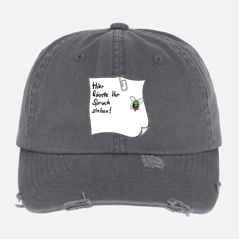 Notizzettel – Hier könnte Ihr Spruch stehen  Flexfit Vintage Destroyed Cap