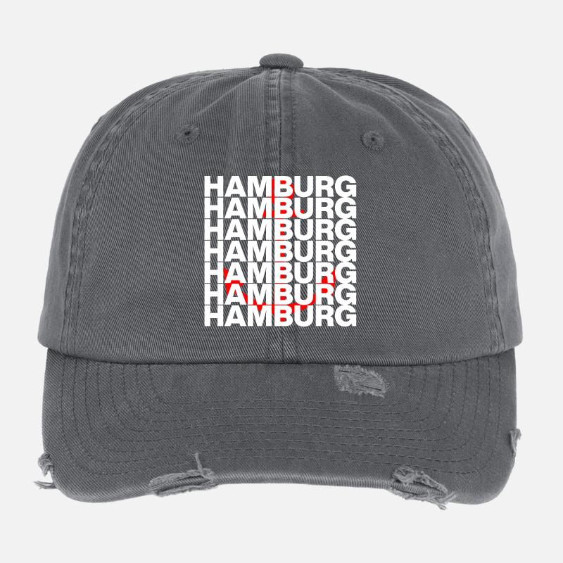 HAMBOURG LIEBE HH HAFENPOWER ANKER Casquette vintage effet usé Flexfit