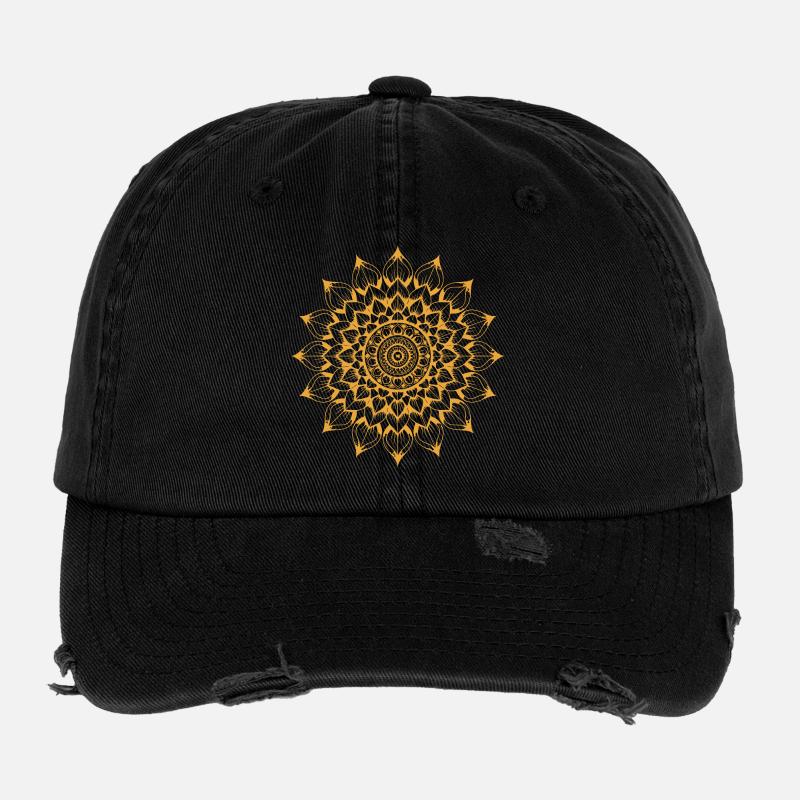 mandala Casquette vintage effet usé Flexfit