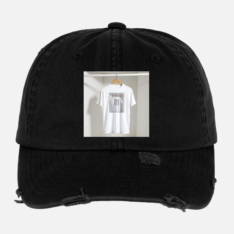 T-shirt à réflexion encadrée Casquette vintage effet usé Flexfit