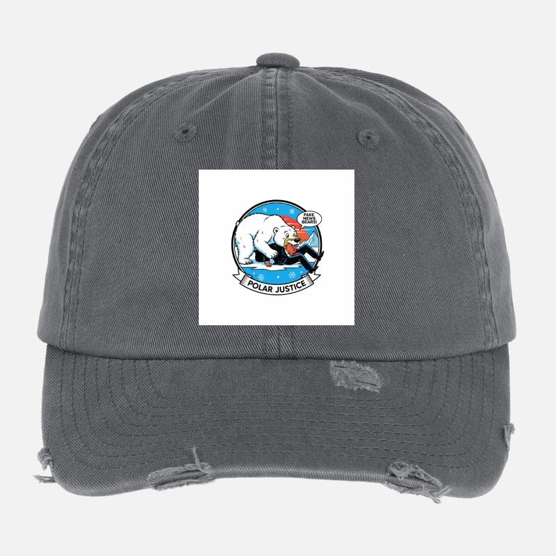 PolarJustice Karikatur Flexfit Vintage Destroyed Cap
