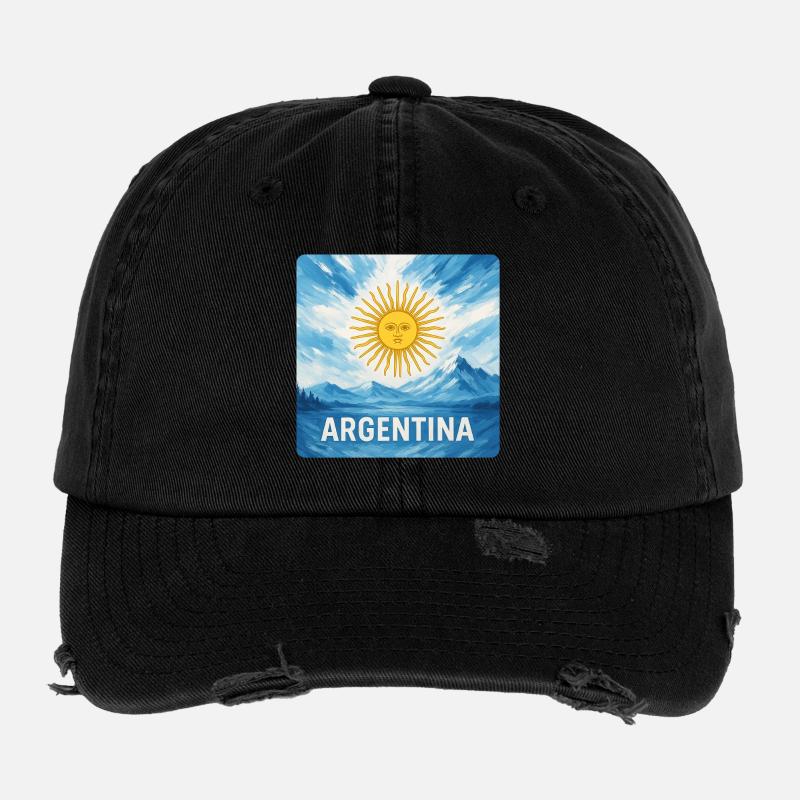 Argentinien Reise Design Flexfit Vintage Destroyed Cap