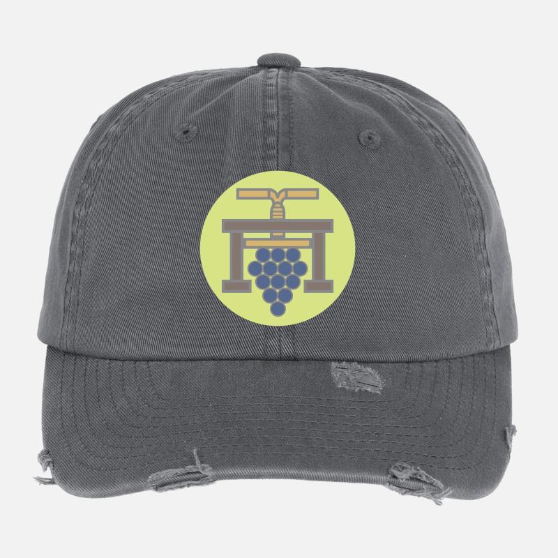 20506_Winzer, Vigneron Grapepresse Millésime Casquette vintage effet usé Flexfit