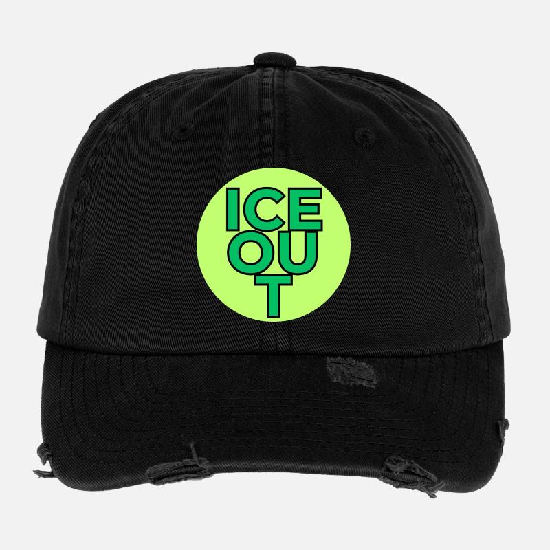 I C E out! - Flexfit Vintage Destroyed Cap - black