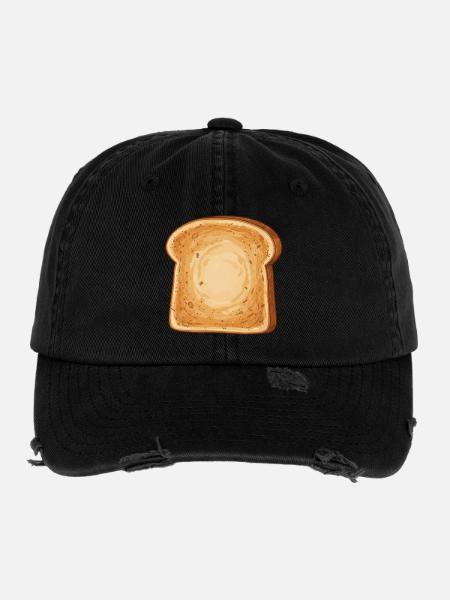 toast - Flexfit Vintage Destroyed Cap - black - Front