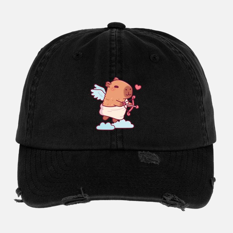 Mignon Ange Cupidon Capybara Casquette vintage effet usé Flexfit