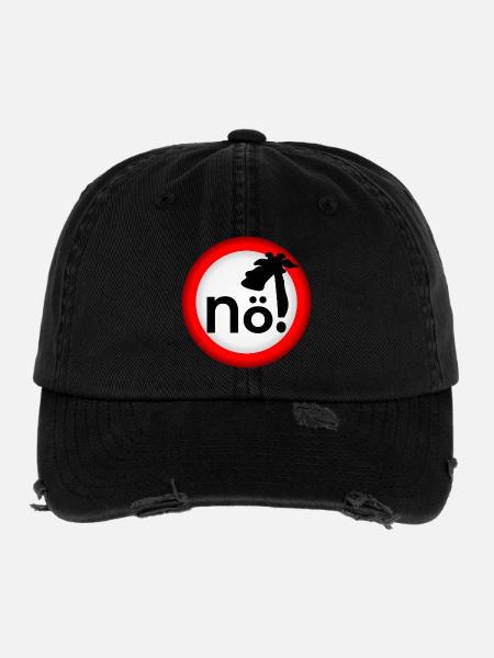 Interdiction : Pas de girafe - Casquette vintage effet usé Flexfit - noir - Devant