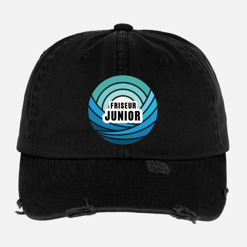 Friseur Junior Nachfolger Sohn Kind Junge Azubi Flexfit Vintage Destroyed Cap