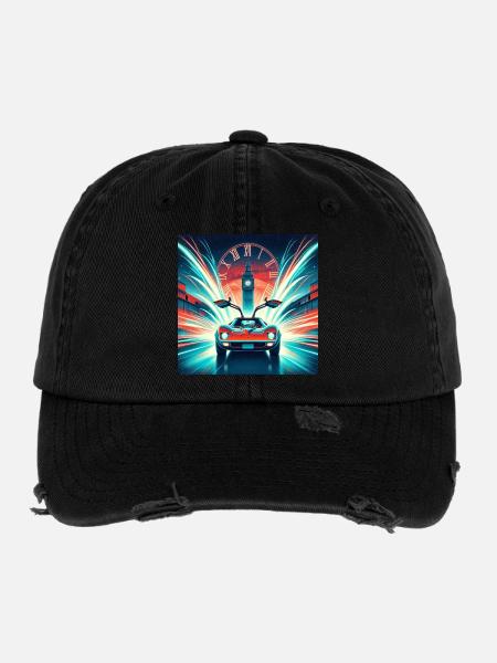 RETOUR VERS LE FUTUR RETRO VINTAGE - Casquette vintage effet usé Flexfit - noir - Devant