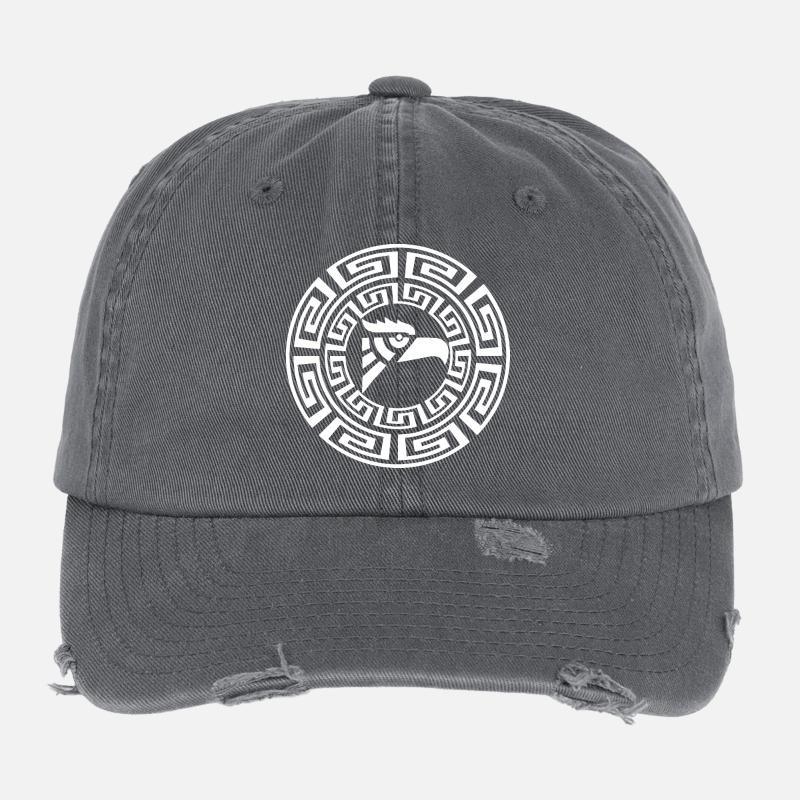 Emblème de l'aigle blanc Casquette vintage effet usé Flexfit