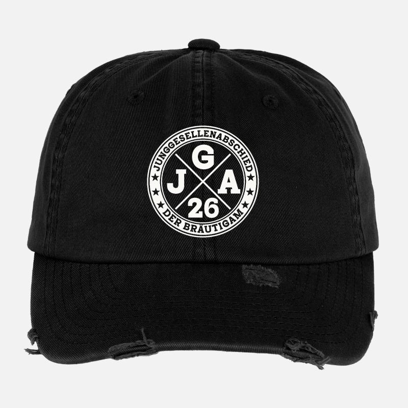 Enterrement de vie de garçon Le Marié 2026 - Casquette vintage effet usé Flexfit - noir