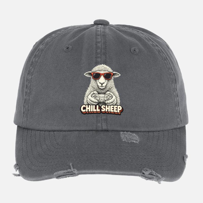 Chill Sheep avec Controller Casquette vintage effet usé Flexfit