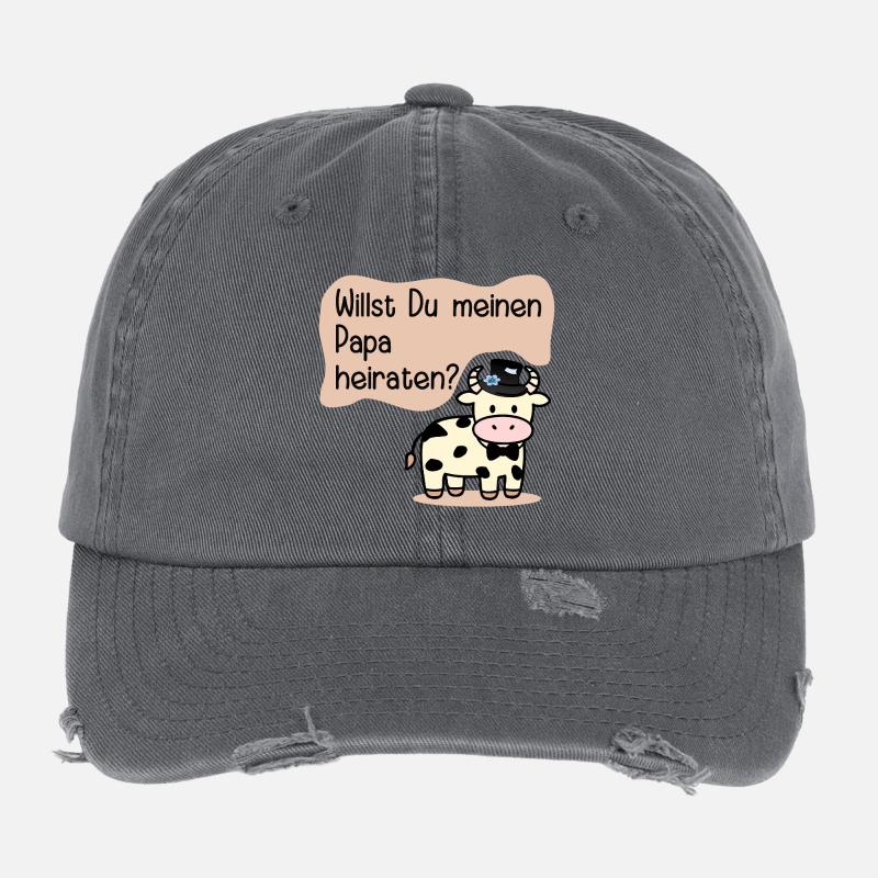 Marrying My Dad - Wedding Proposal Flexfit Vintage Destroyed Cap