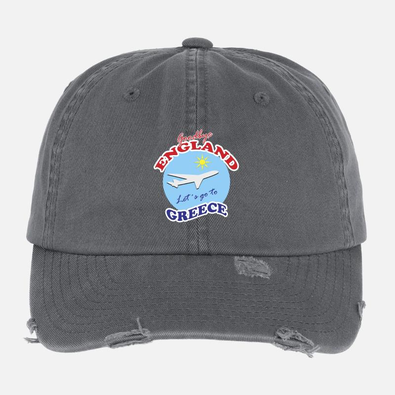 Adieu l’Angleterre - Allons en Grèce Casquette vintage effet usé Flexfit