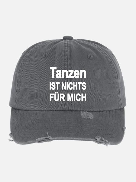 Tanzen - Flexfit Vintage Destroyed Cap - Dunkelgrau - Vorne
