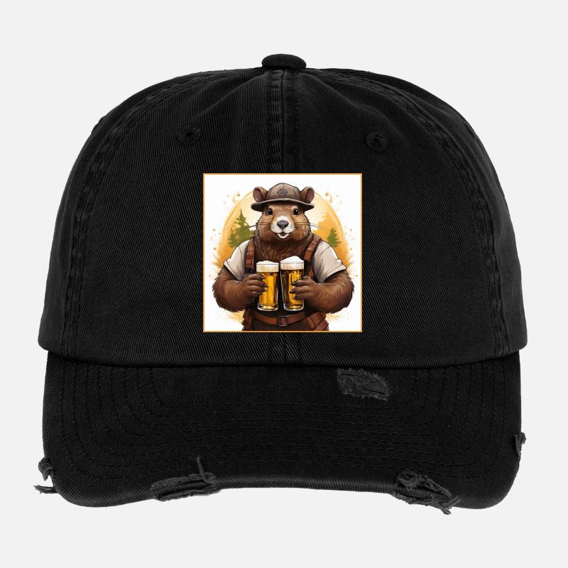 Biber mit Bier Flexfit Vintage Destroyed Cap