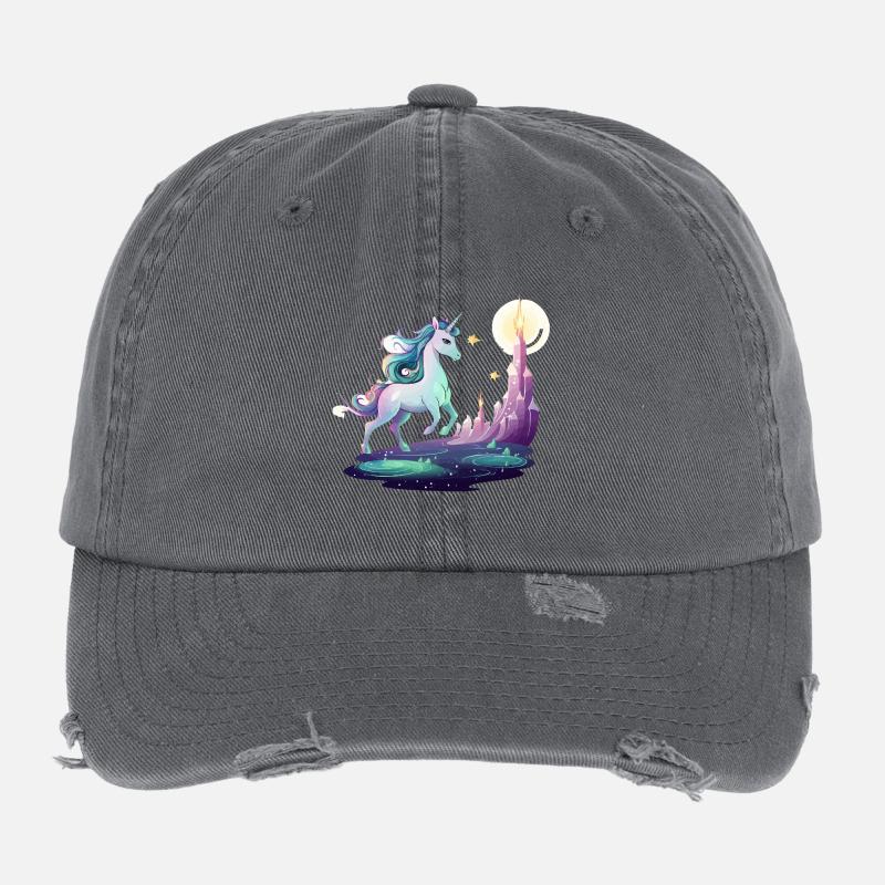 Mondturm Einhorntraum Flexfit Vintage Destroyed Cap