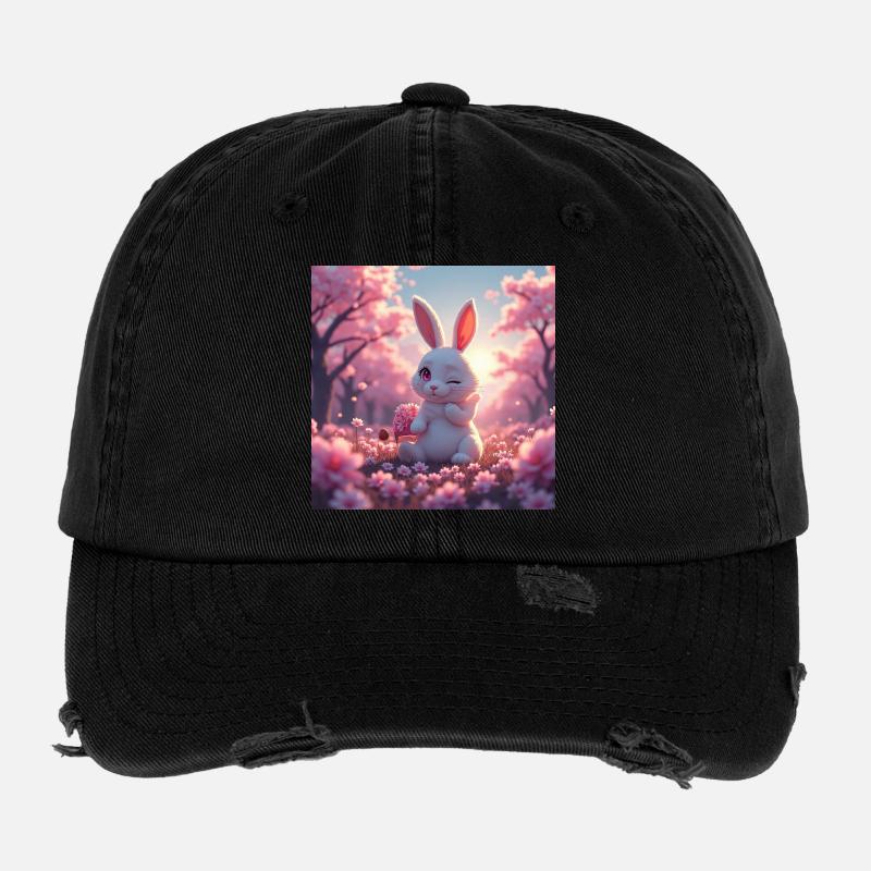 lapin de pâques Casquette vintage effet usé Flexfit