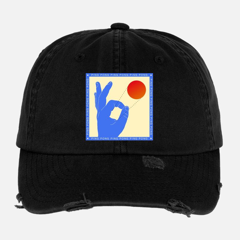 Graphique rétro de film de ping-pong pop art Casquette vintage effet usé Flexfit