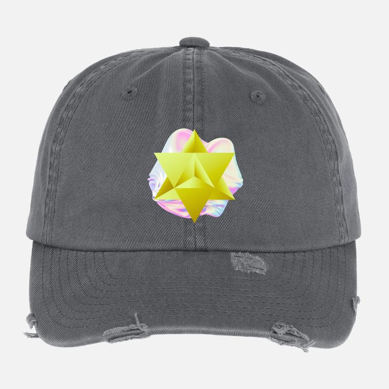 Surrealer Merkaba-Stern Flexfit Vintage Destroyed Cap