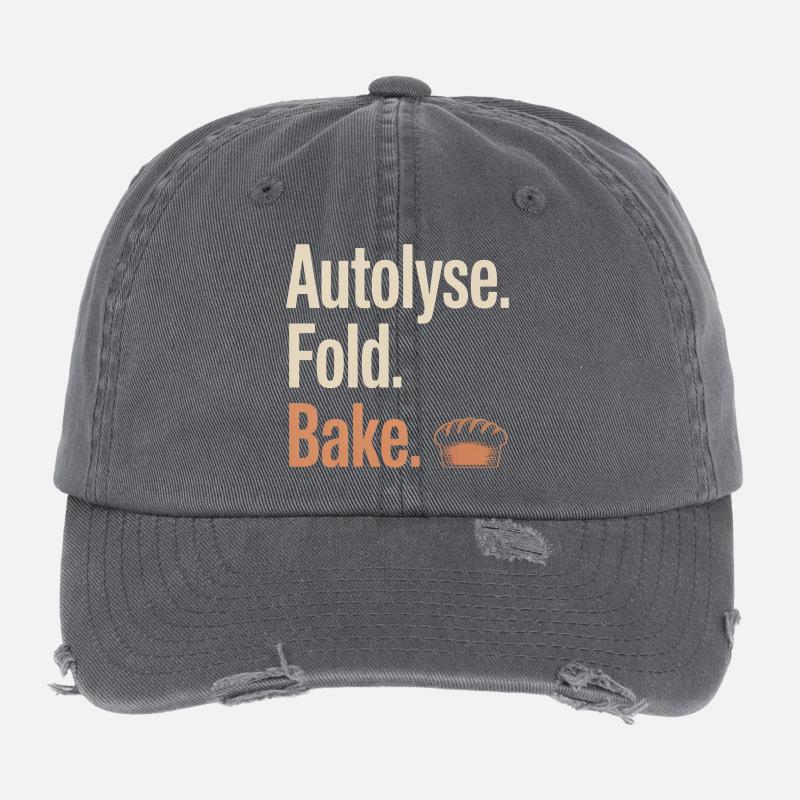 Autolyse Fold Bake Bread Flexfit Vintage Destroyed Cap