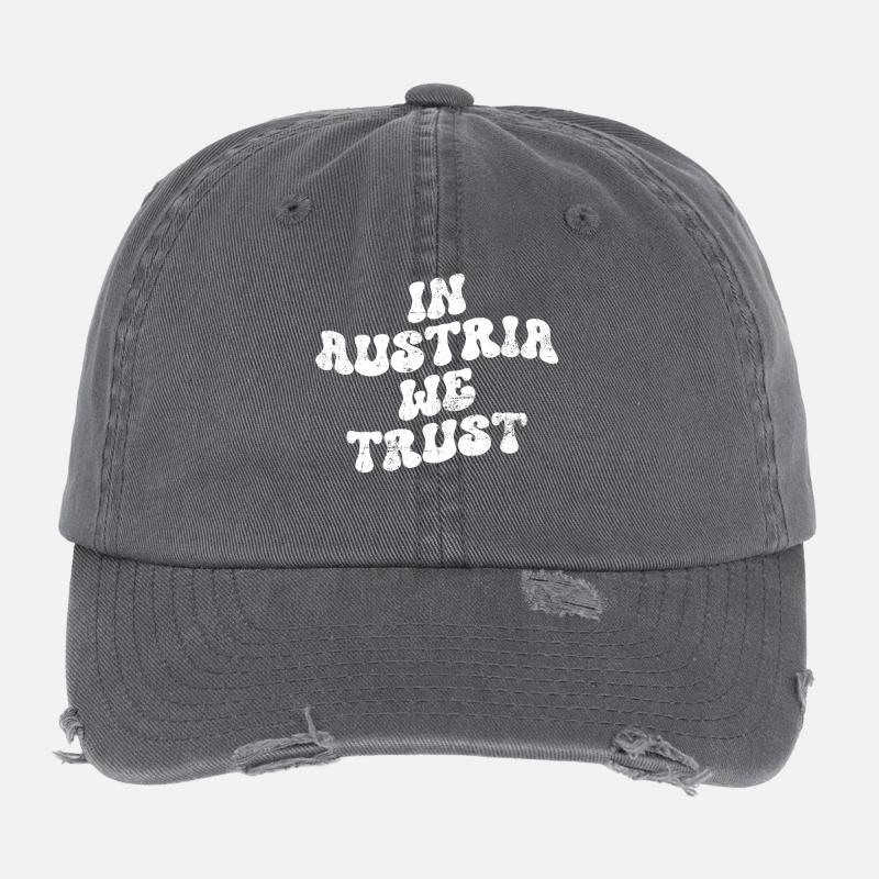 En Autriche, nous avons confiance Casquette vintage effet usé Flexfit