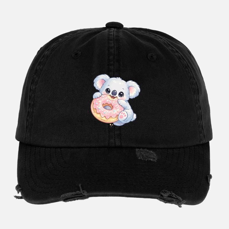Kuschelkoala mit Donut Flexfit Vintage Destroyed Cap