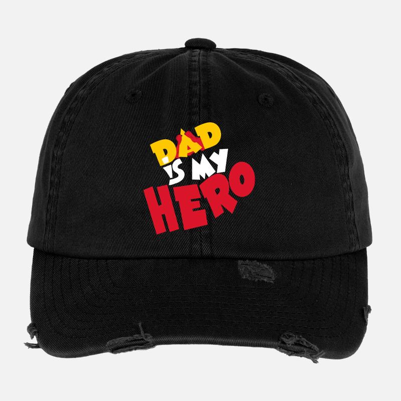 Dad Ist Mein Held Comic Dad is my hero Flexfit Vintage Destroyed Cap