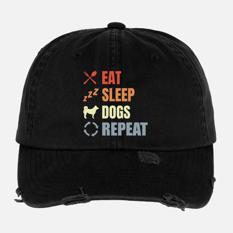 Hundebesitzer Routine Flexfit Vintage Destroyed Cap