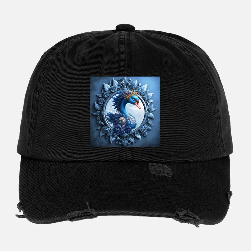 Blauer Phoenix-Wappen im Bild Flexfit Vintage Destroyed Cap