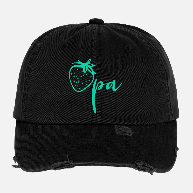 Gärtner Opa Erdbeeren Flexfit Vintage Destroyed Cap