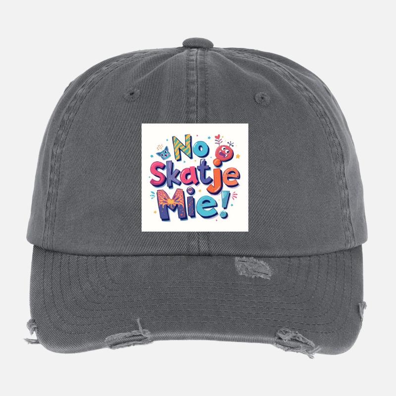 Pas de skate avec moi ! Casquette vintage effet usé Flexfit