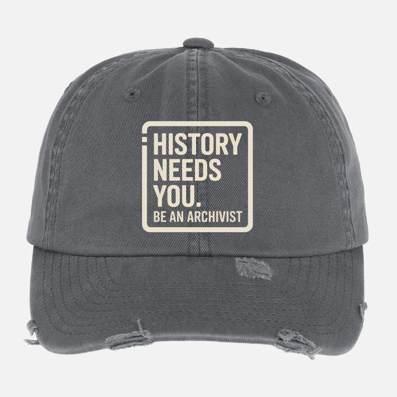 Geschichte braucht dich als Archivar Flexfit Vintage Destroyed Cap