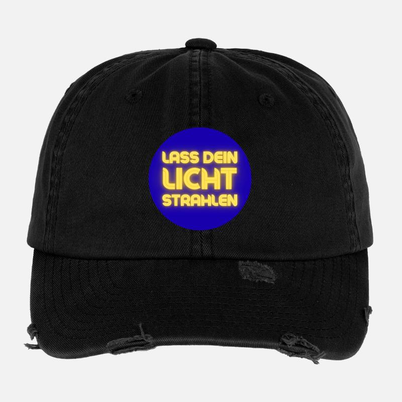 Lass Dein Licht Strahlen Neon Flexfit Vintage Destroyed Cap