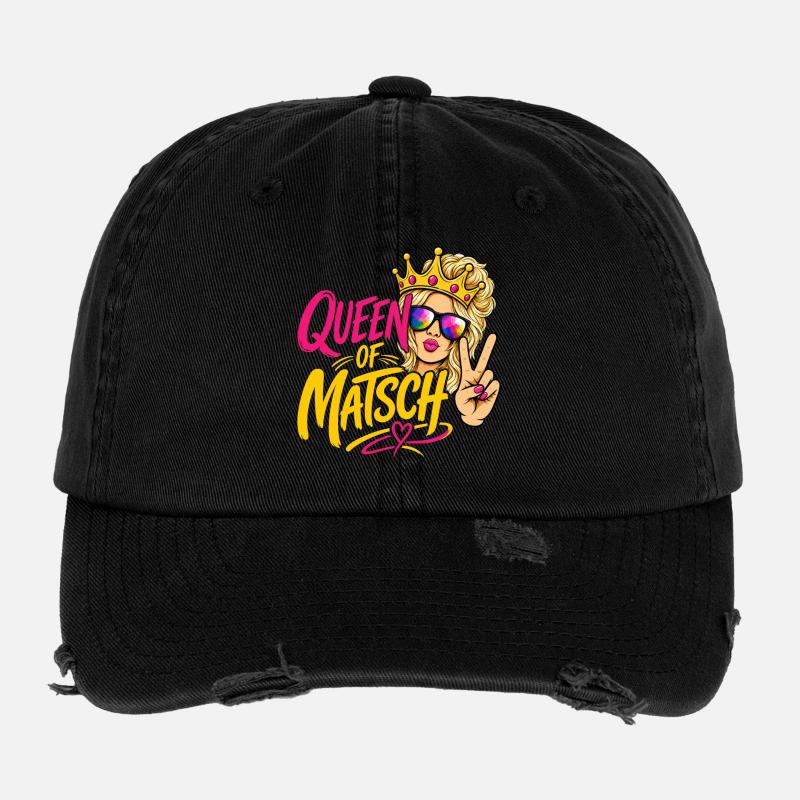 Queen of Mud - Blonde Flexfit Vintage Destroyed Cap