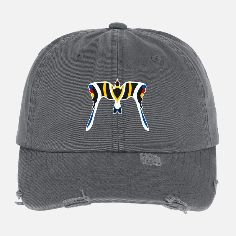 Manta Neon Black Yellow Flexfit Vintage Destroyed Cap