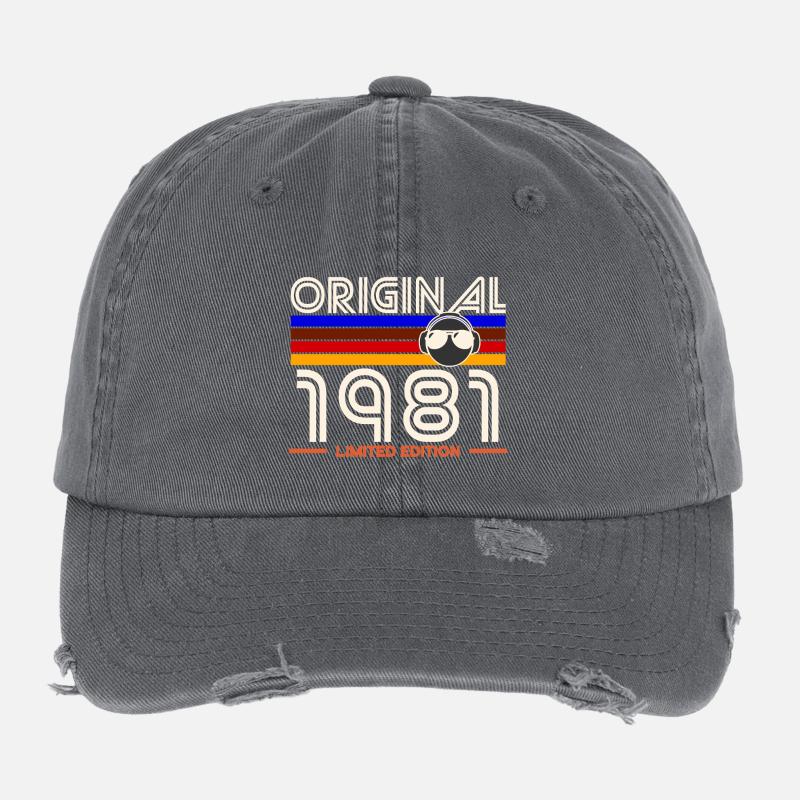 Original 1981 Retro Limited Edition Casquette vintage effet usé Flexfit