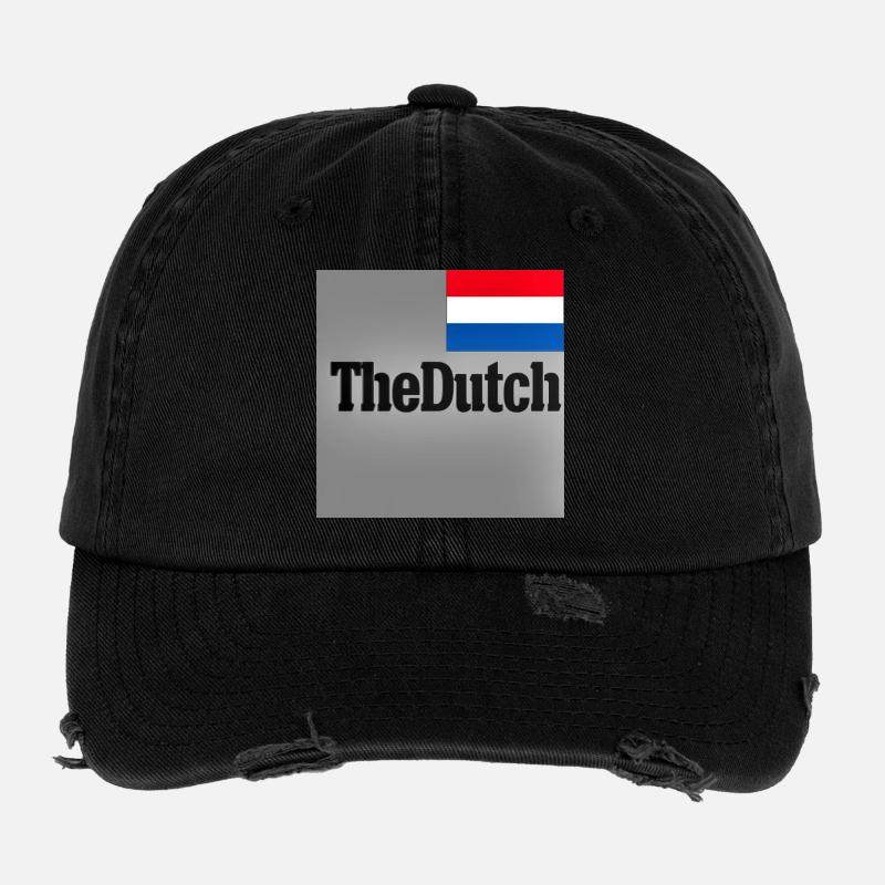 Le drapeau typographique néerlandais Casquette vintage effet usé Flexfit