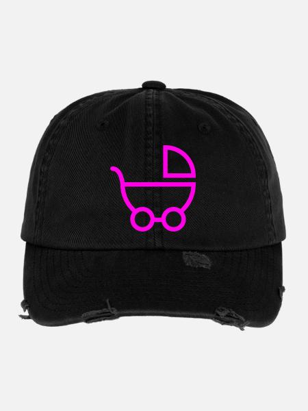 baby carriage - Flexfit Vintage Destroyed Cap - black - Front