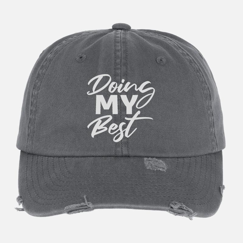Doing My Best Lustig Ehrlich Motivational Spruch Flexfit Vintage Destroyed Cap