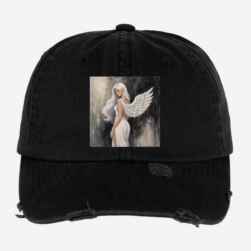 Himmelsengel in Weiß Flexfit Vintage Destroyed Cap