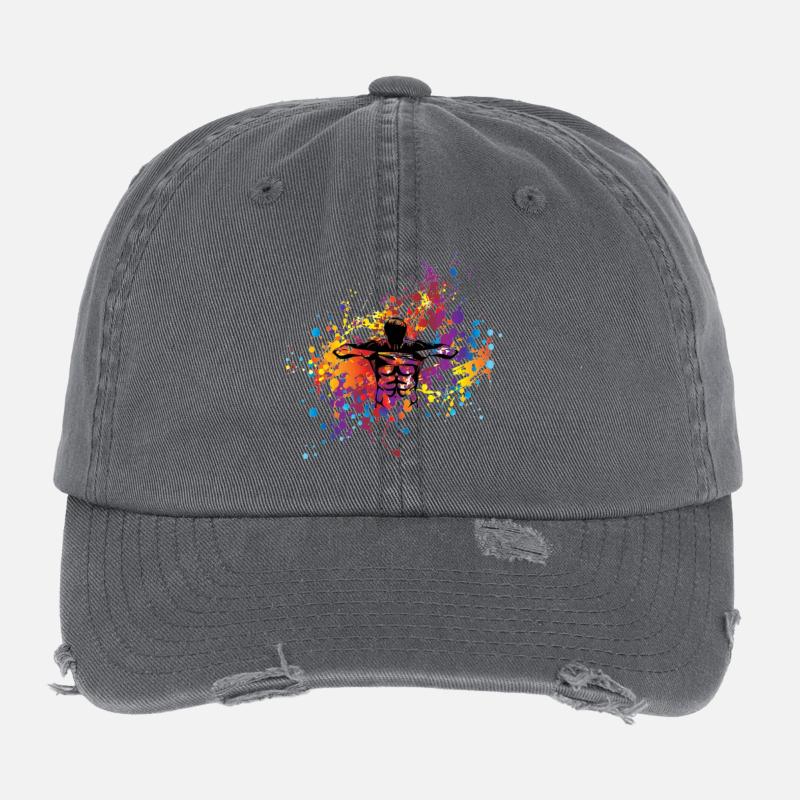 Krafttraining Flexfit Vintage Destroyed Cap