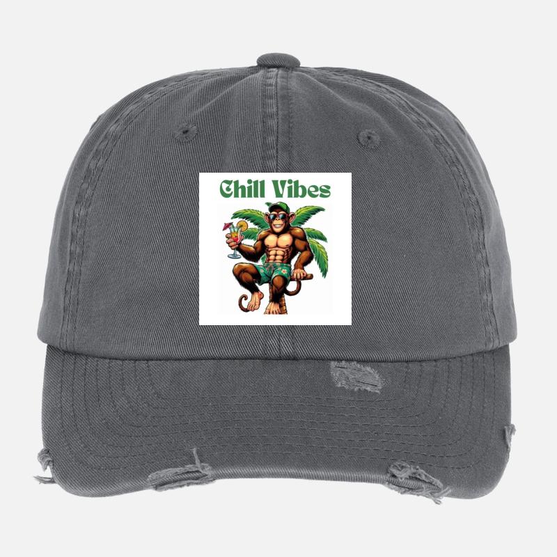 Chill Vibes Flexfit Vintage Destroyed Cap