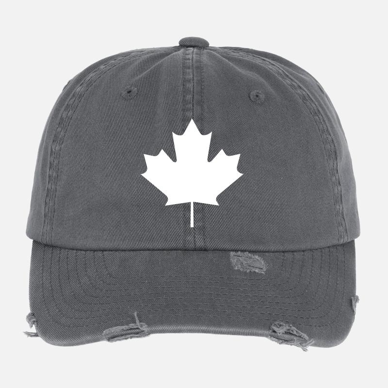 Une feuille d'érable Casquette vintage effet usé Flexfit