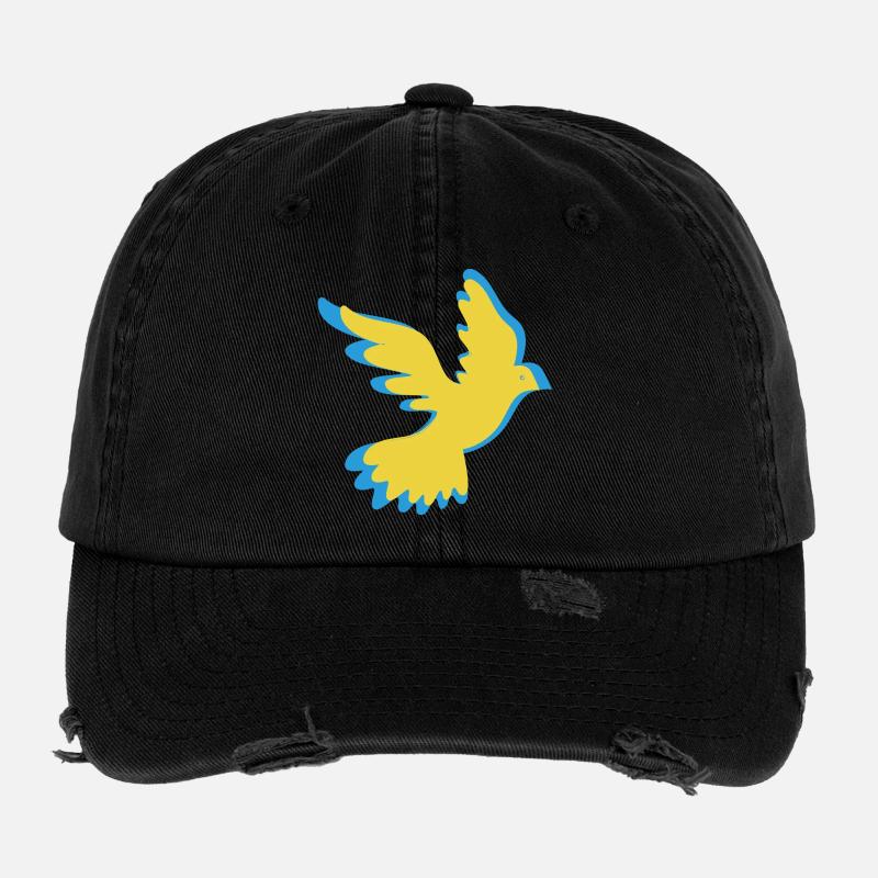 Ukraine Friedenstaube Flexfit Vintage Destroyed Cap