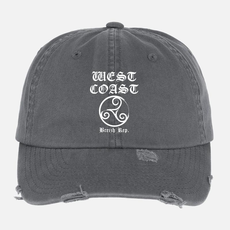westcoast Breizh blanc Casquette vintage effet usé Flexfit