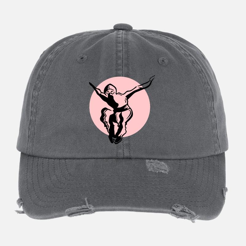 Ninja - couleur noire Casquette vintage effet usé Flexfit