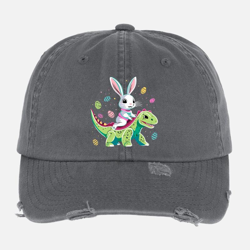Lapin de Pâques Rides Dinosaure Casquette vintage effet usé Flexfit